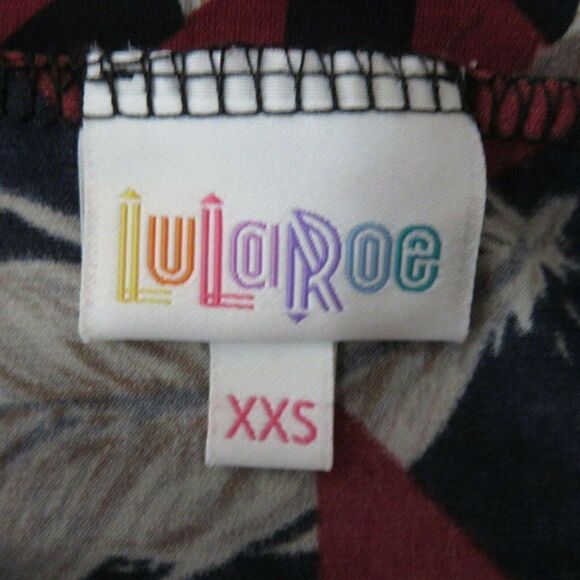 New LuLaRoe Burgundy Black Gray Feather Print 2XS XXS Maxi Skirt Long Made USA - Picture 11 of 11